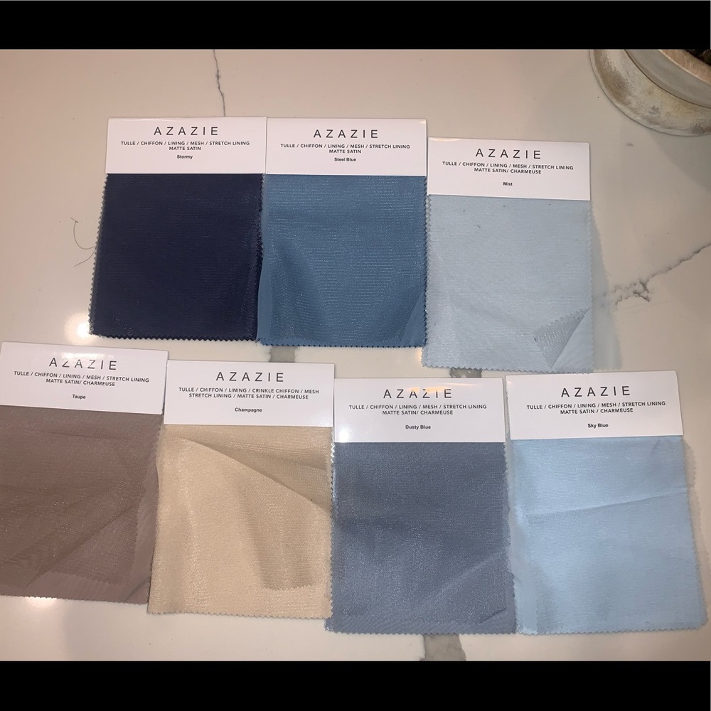 Azazie Bridesmaid Dress Swatches